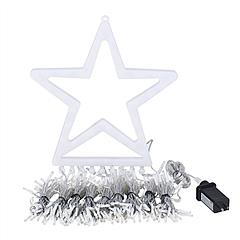 Christmas Hanging Waterfall String Light with Topper Star IP65 Waterproof Outdoor Plug In Fairy Waterfall Tree Light with 8 Lighting Modes Timer Memor