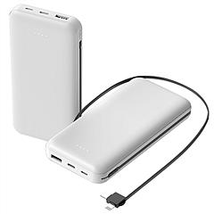 10000mAh Power Bank Portable Phone Charger External Battery Pack with LT & Type-C Double-ended Cable Type-C USB Cable Fit For IOSPhone 14 Android And 