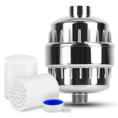 20 Stage Shower Filter for Hard Water Water Softener Shower Head Filter with 2 Replaceable Cartridges for Removing Chlorine and Harmful Substance