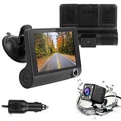 FHD 1080P Touch Screen Car DVR Dash Camera 4In 3 Lens Vehicle Driving Recorder Seamless Loop Recording