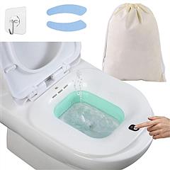 Foldable Postpartum Care Basin Sitz Toilet Seat Bidet Basin Battery Powered Toilet Bidet for Pregnant Postpartum Hemorrhoid Elderly Care 1400ML/47Oz