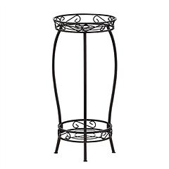 2-Tier Tall Plant Stand 26.57IN in Height Rustproof Iron Plant Rack Holder For Indoor Outdoor Heavy Duty Flower Pot Display Shelf For Corner Garden Pa