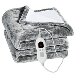 Electric Heated Flannel Throw Heated Blanket with 6 Heat Settings 1-8 Hours Auto off Washable for Home Office Usage 59x50in