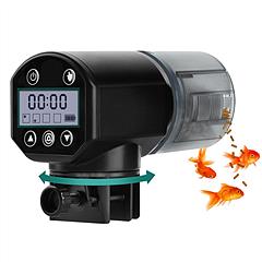 Automatic Fish Feeder 8.45OZ Capacity Electric Fish Food Dispenser for Fish Tank Aquarium Moisture-Proof Fish Feed Timer with 4 Programmable Modes Adj