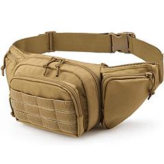 Tactical Fanny Pack For Men Concealed Carry Bag Military Waist Bag Traveling Waist Pouch with Adjustable Strap Quick Release for Camping Hiking