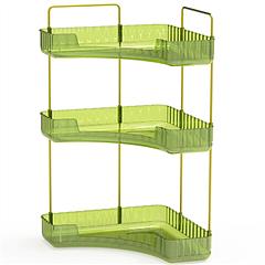 Bathroom Countertop Organizer 3 Tier Corner Makeup Storage Shelf Vanity Cosmetic Perfume Tray Clear Corner Rack for Bedroom Bathroom Kitchen