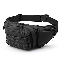 Tactical Fanny Pack For Men Concealed Carry Bag Military Waist Bag Traveling Waist Pouch with Adjustable Strap Quick Release for Camping Hiking