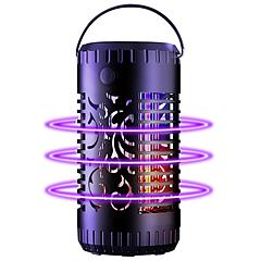 Solar Bug Zapper Garden Flame Flying Insect Killer Lamp Torch Mosquito Killer Trap with 2 Light Modes 600V Grid Handle Detachable Tray