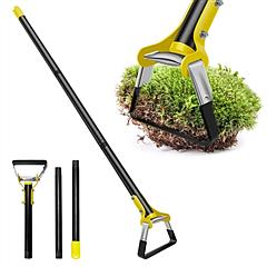 46.06in Adjustable Garden Hoe Handheld Stirrup Hula Hoe Scuffle Loop Hoe Gardening Weeder Cultivator Weeding Rake for Weeding/Loosening Soil