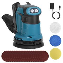 Cordless Electric Orbital Sander with Dust Collector 20V Rechargeable Battery 4.92IN Random Orbit 3 Speeds Up to 11000OPM For Car Detailing Sanding Po