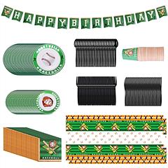 171Pcs Baseball Party Supplies Kit Baseball Birthday Party Disposable Dinnerware Set Baseball Themed Party Tableware Decorations Cups Plates Napkins S