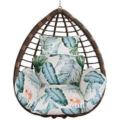 Egg Chair Cushion Hanging Basket Seat Cushion Thicken Soft Egg Swing Chair Pad Hanging Egg Chair Cushion with Headrest