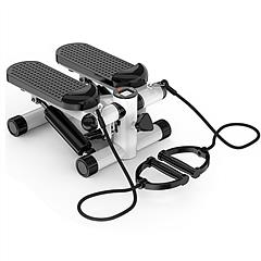 Stepper for Exercise Mini Fitness Stepper with 2 Resistance Bands LCD Monitor Max 330.7LBS Load Stair Stepper Quiet Stepper