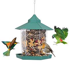 Hanging Gazebo Wild Bird Feeder Outdoor Bird Seed Station with Large Capacity 6 Feeder Ports for Garden Patio Park Weatherproof Easy To Refill