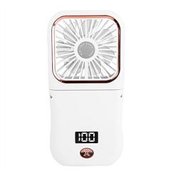 5 In 1 Folding Mini Fan Hands-free Rechargeable Neck Fan Handheld Fan with 3 Speeds Power Bank Phone Holder Neck Strap for Home Office Travel Dormitor