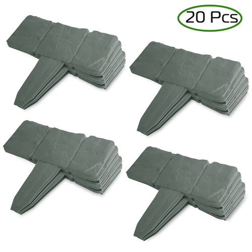 Fresh Fab Finds 20 PCS Cobbled Stone Effect Plastic Garden Lawn Border Edging