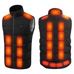 NPolar Heated Vest Men Women Heated Jacket with 23 Heating Zones 3 Heat Levels USB Powered Machine Washable for Winter Hiking Skiing Skating Outdoor Activiti