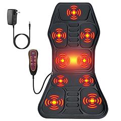 Full Body Massage Chair Pad with Heat Multifunctional Back Massager with Pinpoint Massage Vibration Timer for Home Office Car Use
