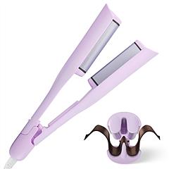 Hair Iron Curling Waver with Ceramic 1.41inch Barrel Ions Deep Hair Curler Dual Voltage Anti-Scald Hair Curling Wand Hair Crimper with 5 Temperature A