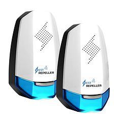 2 Pack Ultrasonic Pest Repeller with Night light Plug In Pest Mice Repellent Indoor Roach Bed Bug Mouse Rodent Mosquito Killer for Bedroom Garage Ware