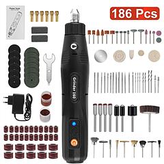 Mini Corded Rotary Power Tool Set of 186Pcs Electric Detail Sander Grinding Pen Small Drill Kit Engraver with 5 Speeds for Sanding Polishing Drilling 