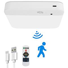 Motion Sensor Ceiling Light With Remote Rechargeable Wireless Flush Ceiling Light with 3000K 4500K 6000K 3 Timer 10 Brightness for Closet Stairs Garag