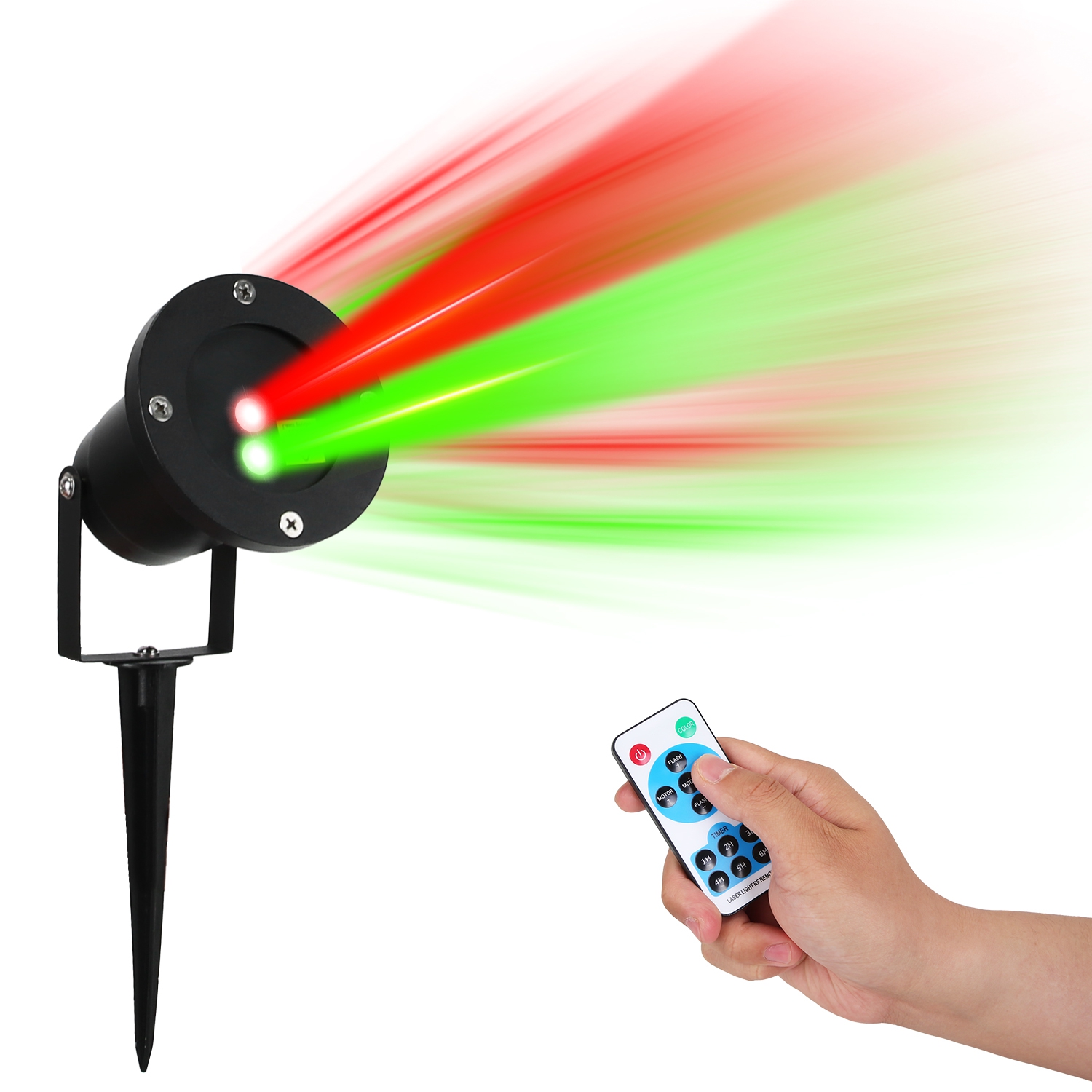 Outdoor Laser Projector Light Red and Green Projection Light with 3 ...