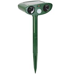 Solar Ultrasonic Animal Repeller PIR Motion Sensor Animal Repellent Chaser IPX4 Waterproof for Farm Garden Yard to Drive Raccoon Squirrel Rat Skunk Ra